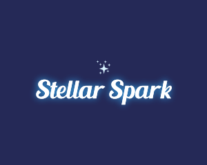 Glowing Star Sparkle logo design