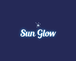 Glowing Star Sparkle logo design