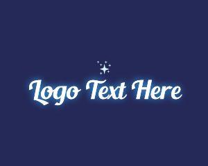 Glowing Design Wordmark Logo