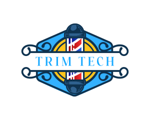 Trim - Men's Care Barbershop logo design