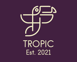 Tropical Flying Toucan logo design