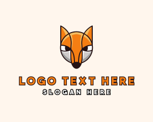 Orange Dog - Fox Cub Head logo design