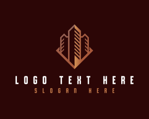 Black Building - Realty Building Property logo design