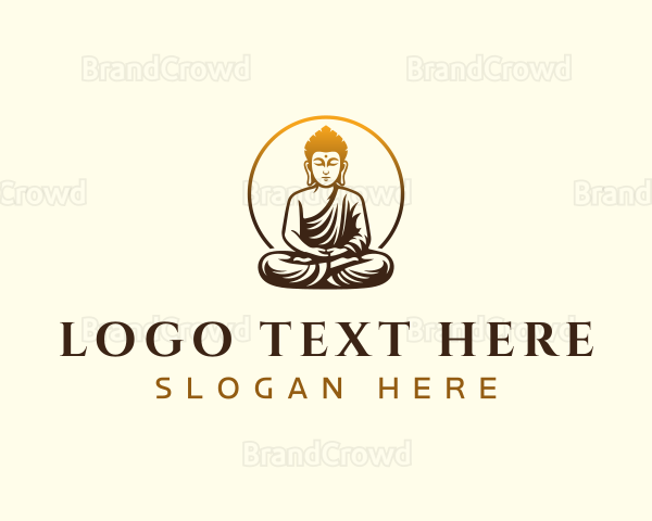 Buddha Spiritual Meditation Logo