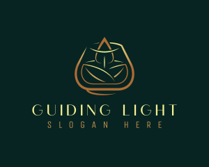 Leaf Candle Light logo design