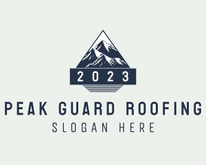 Trekking Mountain Peak logo design