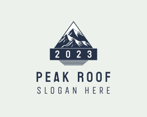 Trekking Mountain Peak logo design