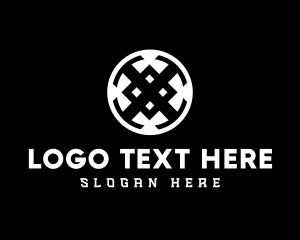Negative Space - Letter X Circle Button logo design
