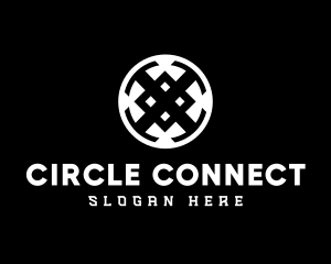 Circle - Letter X Circle Button logo design