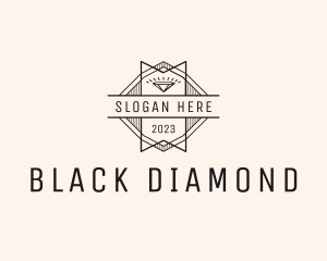 Retro Diamond Jewelry Badge logo design