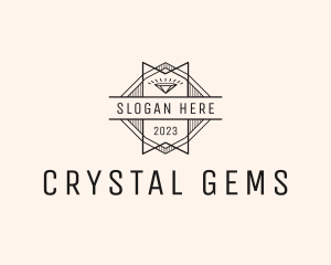 Retro Diamond Jewelry Badge logo design