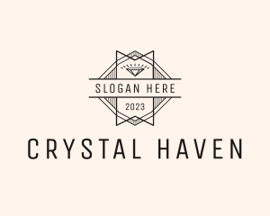 Retro Diamond Jewelry Badge logo design