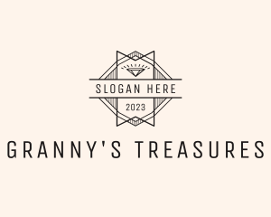 Retro Diamond Jewelry Badge logo design