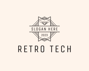 Retro Diamond Jewelry Badge logo design