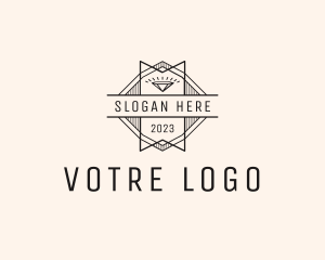 Badge - Retro Diamond Badge logo design