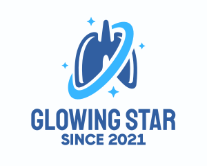 Shining - Blue Shining Respiratory Lungs logo design