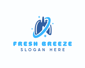 Inhale - Lung Breath Oxygen logo design