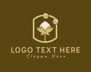 Cotton Flower Plant Logo