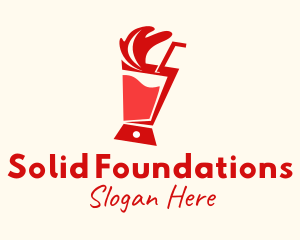 Red Juice Blender  Logo