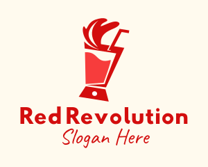 Red Juice Blender  logo design