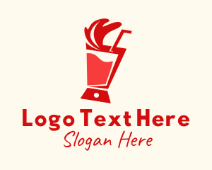 Refreshment - Red Juice Blender logo design