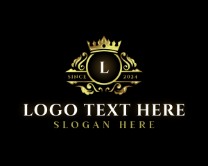 High End - Royal Crown Ornament logo design