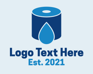 Toilet Paper - Water Tissue Roll logo design
