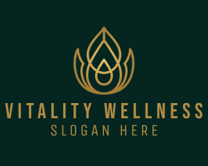 Wellness Oil Droplet logo design