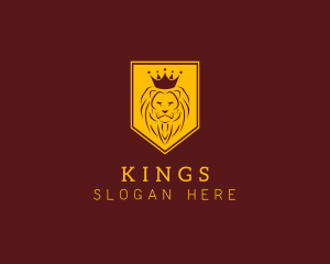 Lion Crown Crest logo design