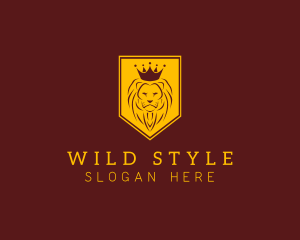 Lion Crown Crest logo design