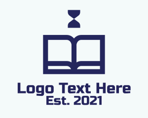 Review - Blue Book Hourglass logo design