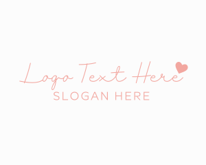 Soft Color - Signature Heart Wordmark logo design