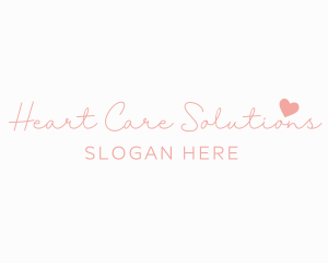 Signature Heart Wordmark logo design