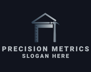 Measurement - Hammer House Ruler Construction logo design