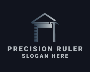 Ruler - Hammer House Ruler Construction logo design