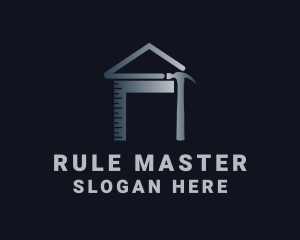 Ruler - Hammer House Ruler Construction logo design