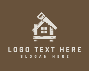 Builder - Wooden House Construction logo design