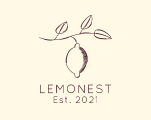 Lemonade - Lemon Fruit Tree Branch logo design