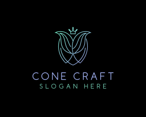 Abstract Mermaid Tail Crown   logo design