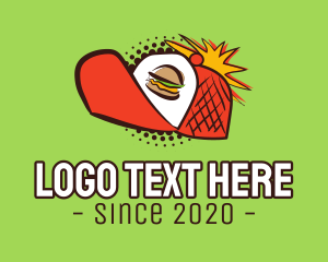 Burger Stand - Retro Pop Burger Cap logo design