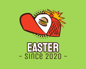 Meal - Retro Pop Burger Cap logo design