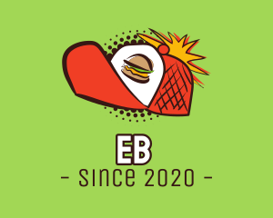 Eat - Retro Pop Burger Cap logo design