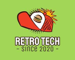 Retro Pop Burger Cap logo design