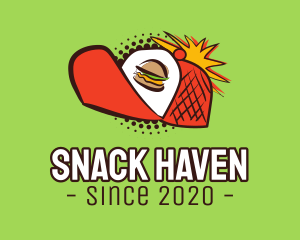 Retro Pop Burger Cap logo design