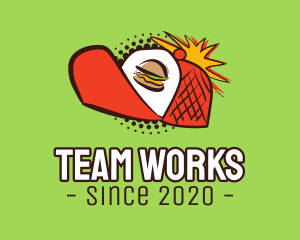 Crew - Retro Pop Burger Cap logo design