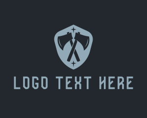 Outdoor - Medieval Axe Weapon logo design