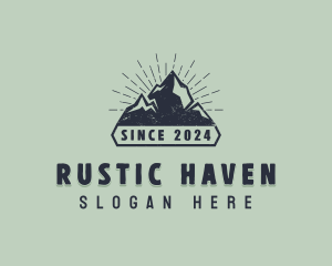 Rustic Mountain Summit logo design