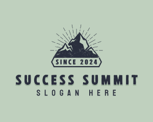 Rustic Mountain Summit logo design