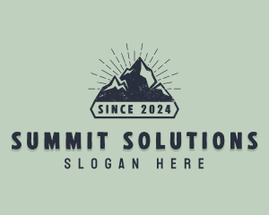 Rustic Mountain Summit logo design