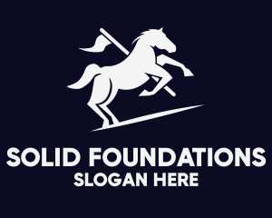 Galloping Horse Flag Logo